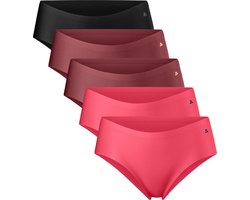 DANISH ENDURANCE Naadloze Hipsters voor Dames - Sporten & Iedere dag - 5-pack- Meerkleurig - Maat S