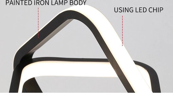 STARRYOL 24 W, moderne bladvormige led-plafondlamp, 45 cm diameter, matwitte kroonluchter-plafondlamp voor slaapkamer, werkkamer en eetkamer, 4000 K, warmwit