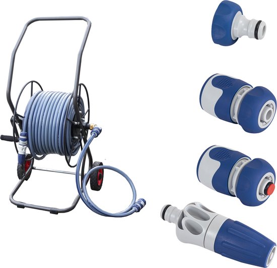 Sirocco, SET SIRO-FLEX Hobby 12,5 mm (½"), (50 m), avec Douillles et chariot à tuyaux SIROCCO