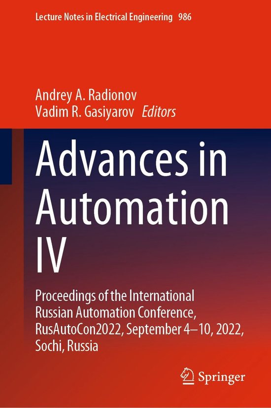Engineering (R0) - Advances in Automation IV - cover