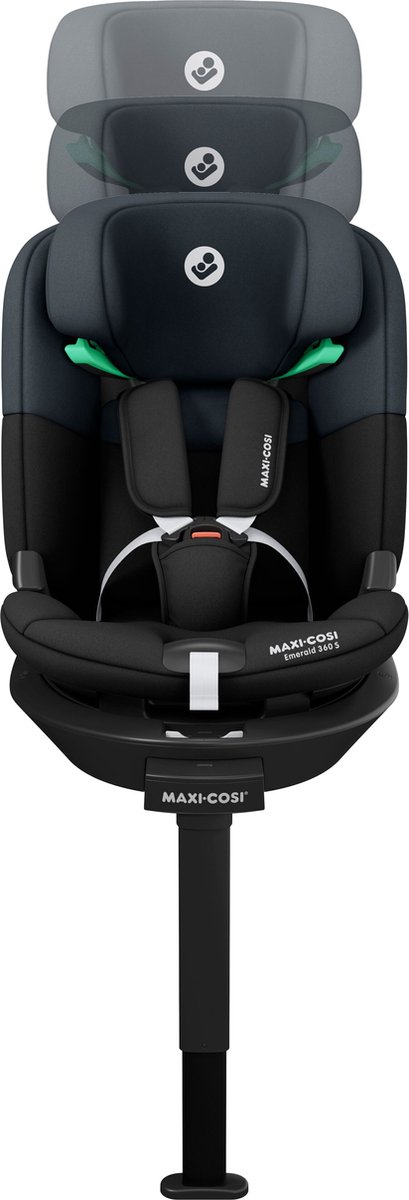 Maxi-Cosi Emerald 360 S i-Size - Autostoel - Tonal Black - Vanaf de geboorte tot 12 jaar – foto 5