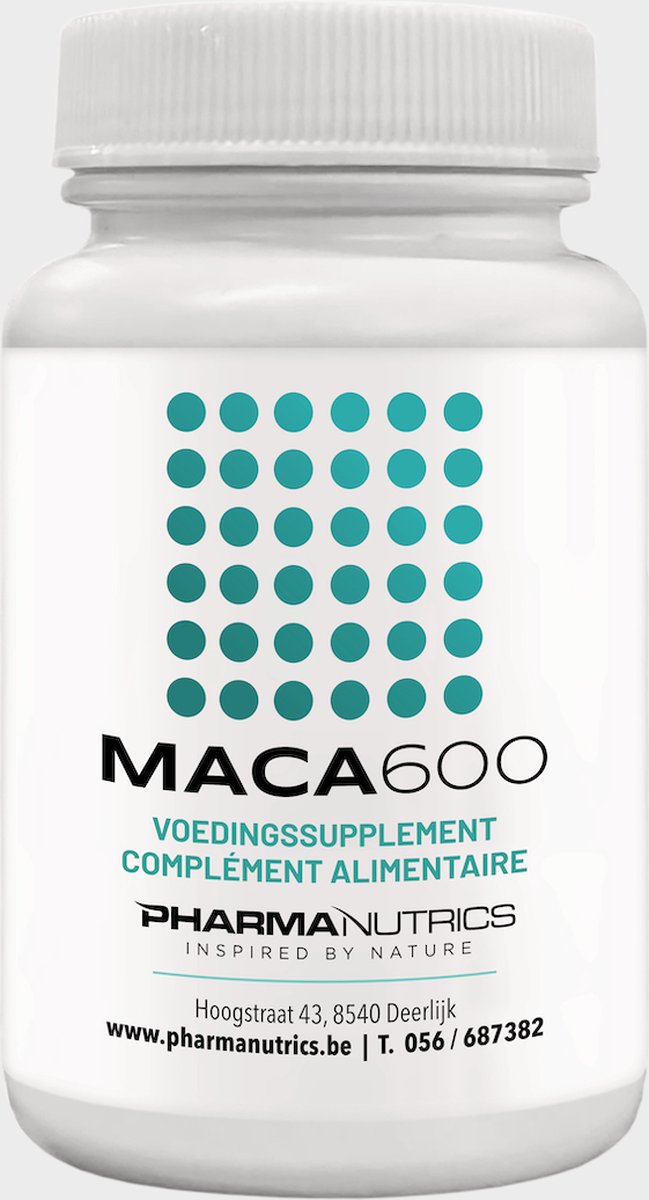 Goedkoopste MACA 600 Pharmanutrics 60 v-caps - Focus - Energie - Natuurlijk- Kruiden - Hypoallergeen