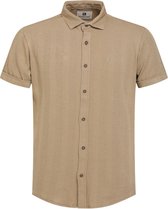 Gabbiano Overhemd Gestructureerd Overhemd 334542 411 Latte Brown Mannen Maat - 3XL