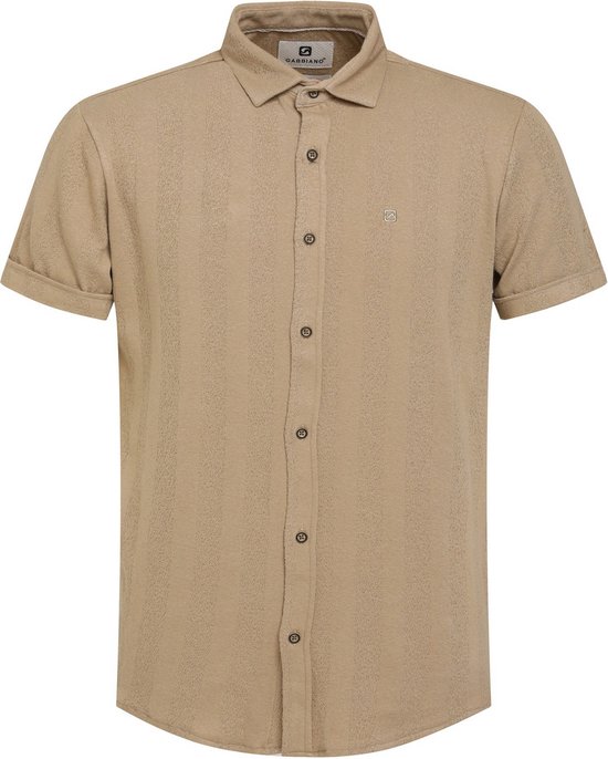 Gabbiano Overhemd Gestructureerd Overhemd 334542 411 Latte Brown Mannen