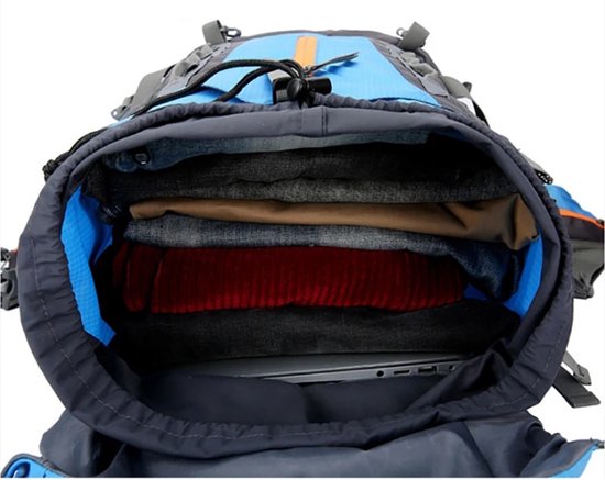 60L Trekking Rugzak Marineblauw