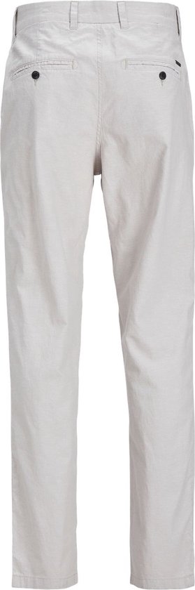 JACK & JONES Ace Summer Linen Blend Pant relaxed fit - heren chino - beige melange - Maat: 28/32