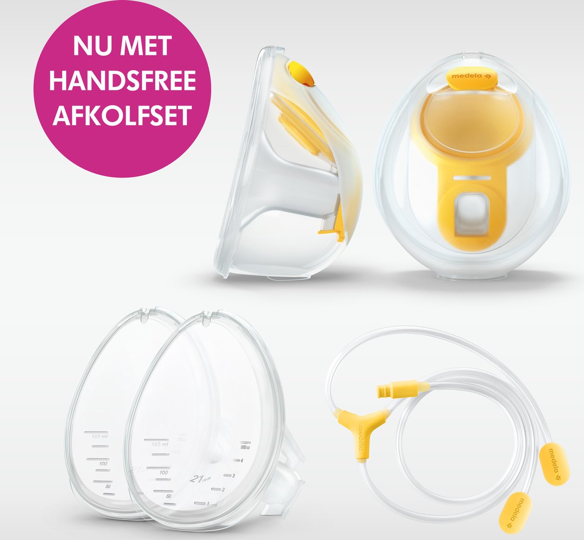 Medela Swing Maxi Borstkolf Set + 2 Stuks Hands-free Opvangcups | Dubbele Elektrische Borstkolf met 24 mm & 21 mm Borstschilden thumbnail 6