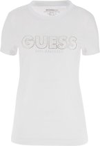 Guess SS Cn Sangallo Tee Dames T-shirt - Wit - Maat L