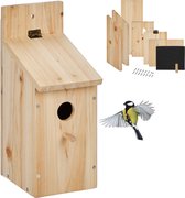 nestkastje bouwpakket - koolmees - mus - opening 32 mm - diy - hout - hangend