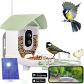 Silvergear Birdhouse avec caméra et enregistrement sonore - Mangeoire à oiseaux avec panneau solaire - Nourriture pour oiseaux - Wit