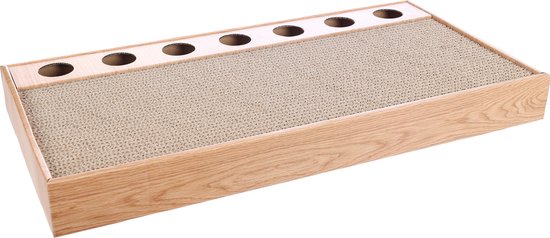 Flamingo Krabspeelgoed "Crabi" – Bruin – 48 x 25 x 5 cm – Duurzame Krabmat voor Katten