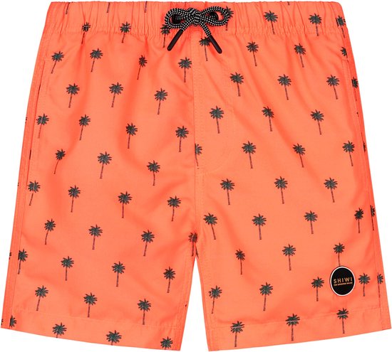 SHIWI boys swim shorts shiwi scratch palm Zwembroek - neon orange - Maat 110/116