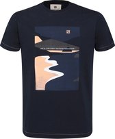 Gabbiano T-shirt T Shirt Katoen Met Print 154532 301 Navy Mannen Maat - XL