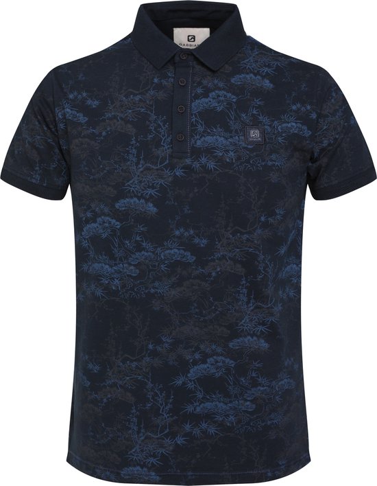 Gabbiano Poloshirt Polo Met Allover Print 234532 301 Navy Mannen Maat - XL