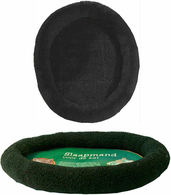 Kattenmand Schapenwol - 48 cm - Zwart