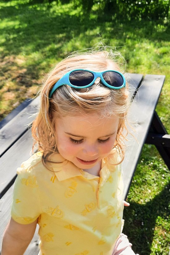 Melleson Eyewear - Kinderzonnebril Noah met band 2-4 jaar - maat M- Aqua van Melleson Eyewear — afbeelding 3