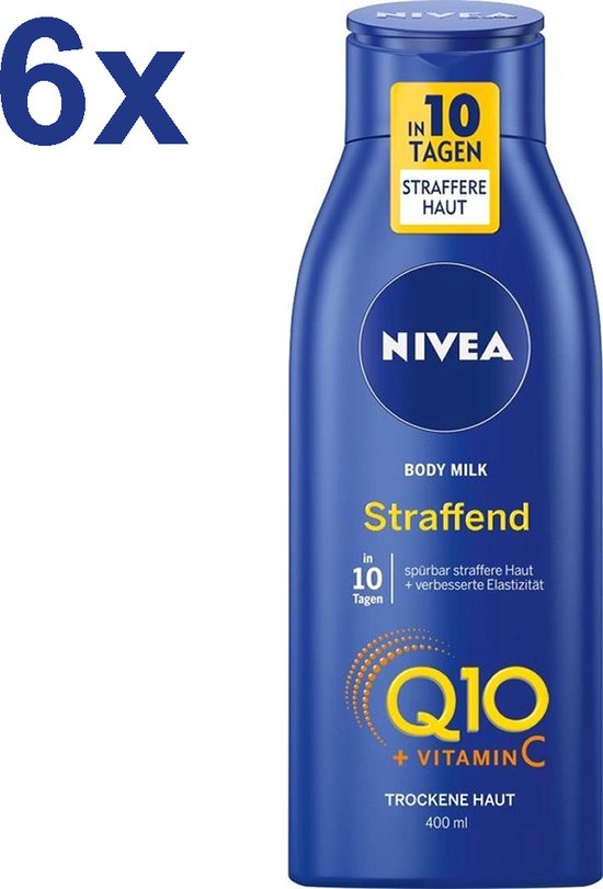 Nivea - Q10 Energy+ Body Milk - Huid Versterkende - 6x 400ml - Voordeelverpakking
