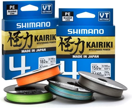 Shimano - Ligne tressée Kairiki 4 Mantis Vert - 150m - Shimano