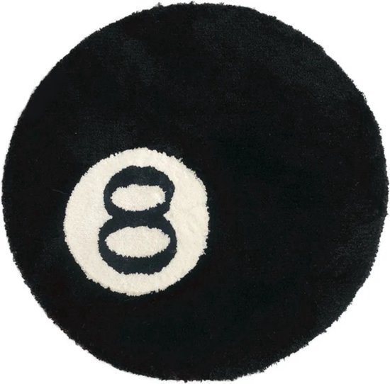 8 ball tapijt - y2k - 60 cm - 8 ball kleed - 8 ball rug - vloerkleed - wc kleed - 8-ball - anti-slip - bamboo fiber - bamboe -