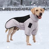 Waterdichte hondenjas, warme winterjas bij koud weer, reflecterende winddichte katoenen warme jas met hoge hals en waterdichte, duurzame ritssluiting, voor middelgrote grote honden (5XL)