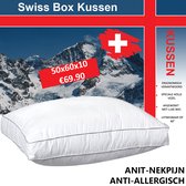Boxkussen Hoofdkussen - 50x60x10cm - Wit - Anti-allergie