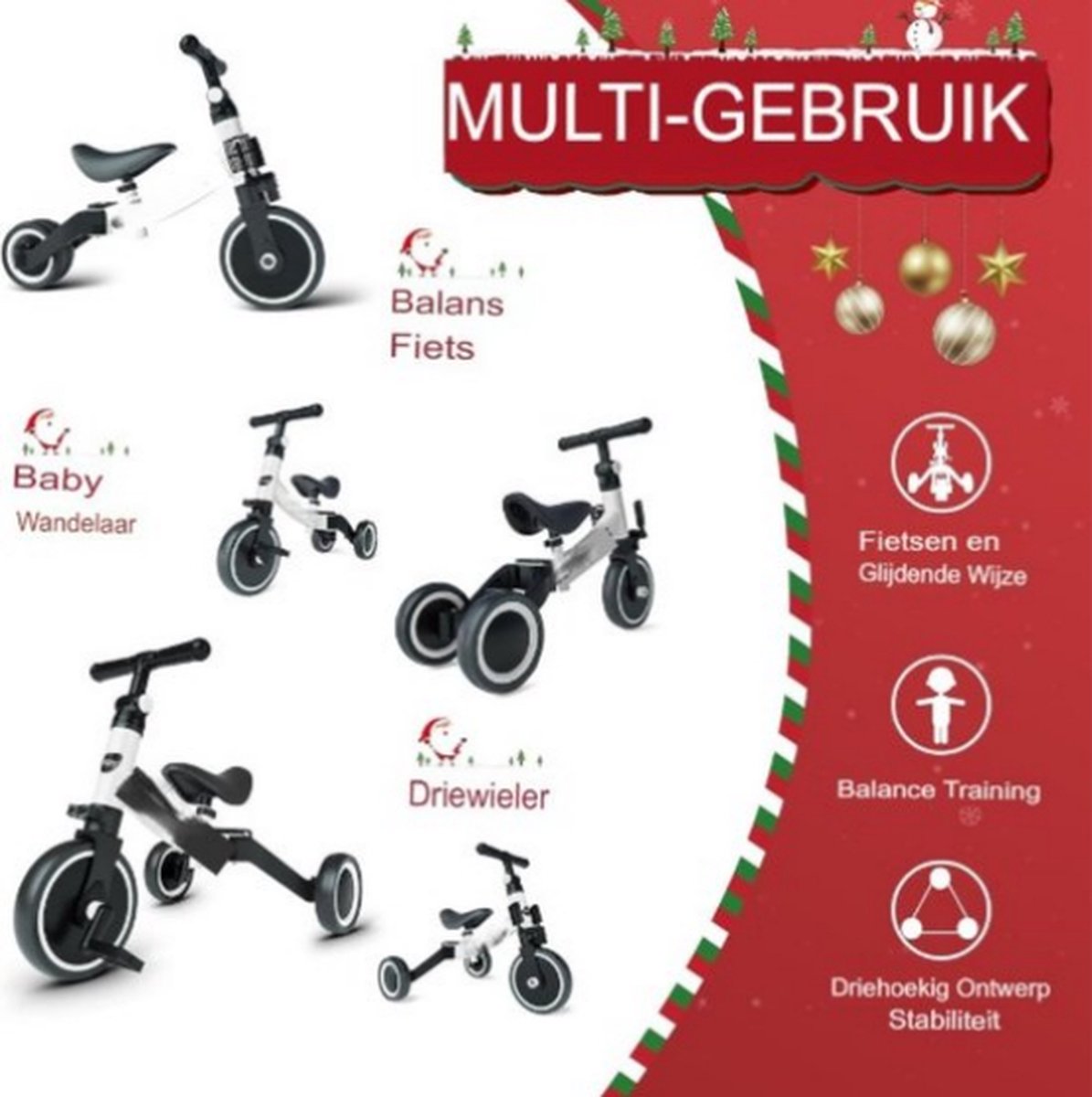 RFWR® 5-in-1 Driewieler voor Peuters met Ouderstuur en