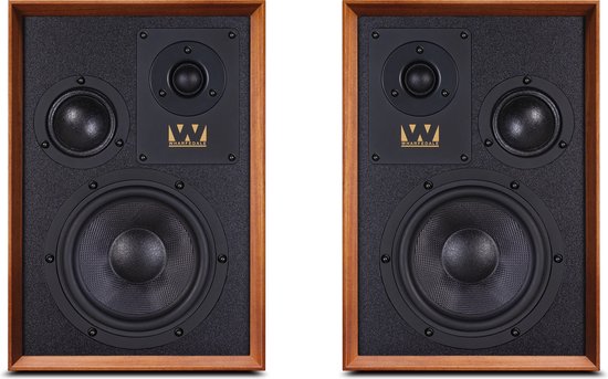 Wharfedale Super Denton Boekenplank Speakers - 3-weg Ontwerp - 6,5” Kevlar-Woofer - Rijk En Gedetailleerd Geluid - Mahogany