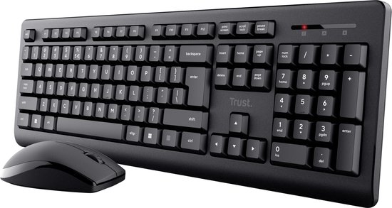 Draadloze Toetsenbord en Muis Set - Qwerty US - Zwart