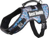 Hondentuig Best Buddy Uranus Blauw 80 tot 115 cm buikomvang - 58 tot 80 cm nekomvang