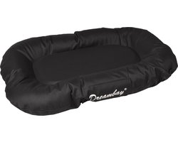 Hondenmand Dreambay® Ovaal Zwart – 80x60x14 cm – waterafstotend & wasbare hoes – duurzaam hondenkussen – Flamingo