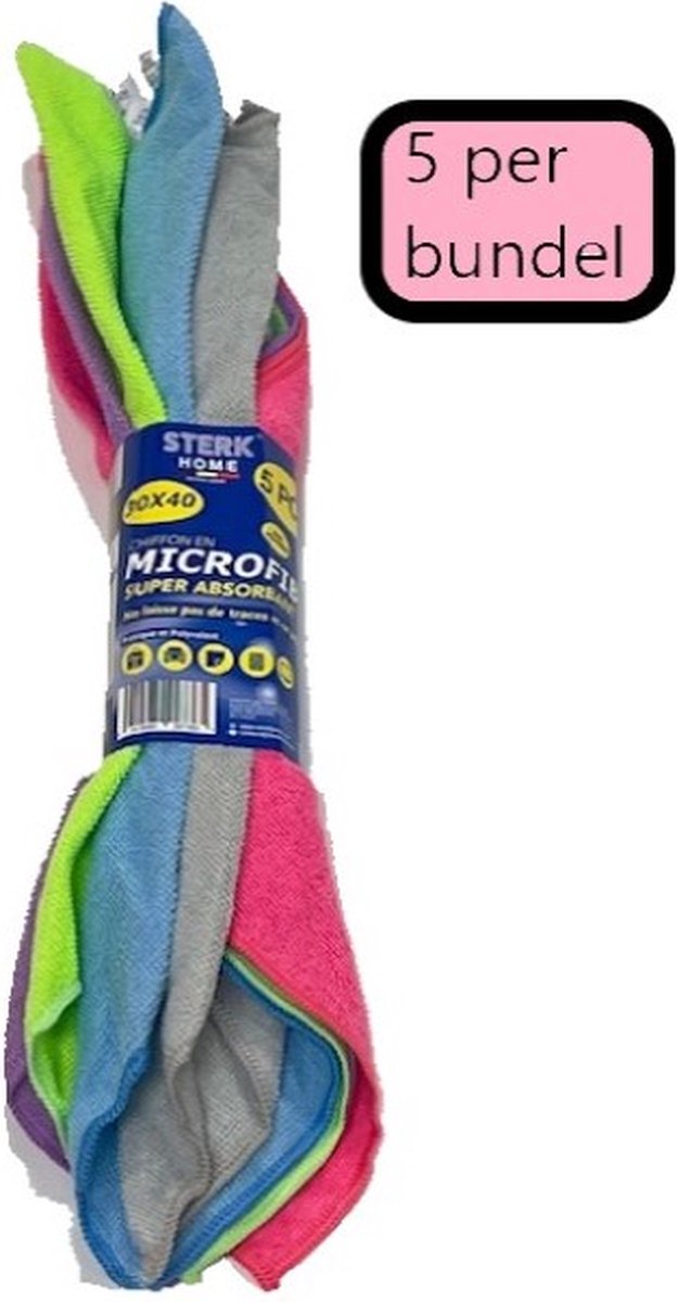 Goedkoopste Microvezeldoek 30x40cm Set van 5st