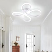 LuxiLamps - Moderne Krullen Plafondlamp - LED Verlichting - Kroonluchter - 40 cm - Wit - Gangpad of Hal Lamp - Plafonniére - 30W