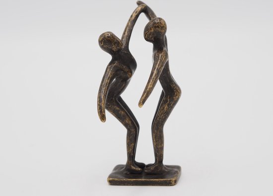 Brons beeld - Klein modern danspaar - Bronzartes - 10 cm hoog