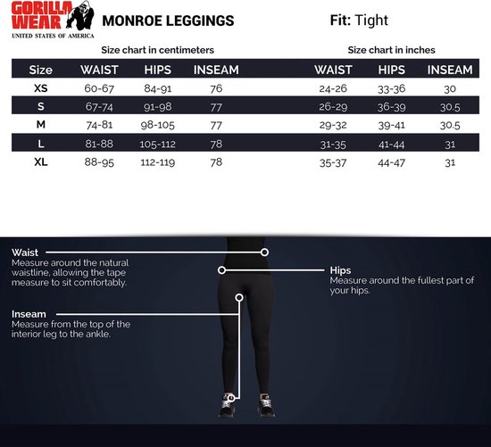 Gorilla Wear Monroe Leggings - Grijs - XS van Merkloos — afbeelding 3