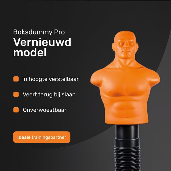 FOX-FIGHT Boksdummy, torso in hoogte verstelbaar, 153-178 cm staande