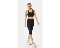 Dames Sport Capri Legging / Zwart /maat XS