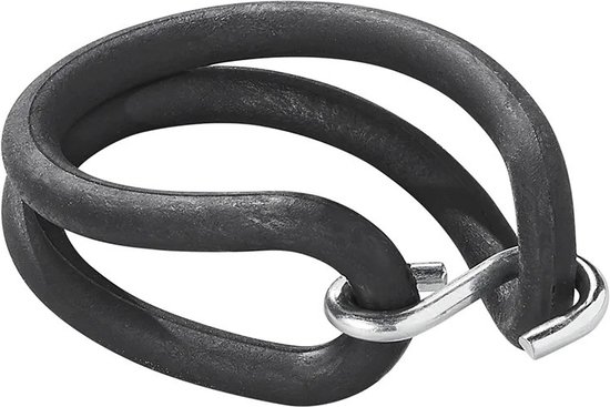 ProPlus Spanrubbers met S-haak - 8x stuks - 20 cm - voor dekzeilen - RVS S-haak - tentelastiek