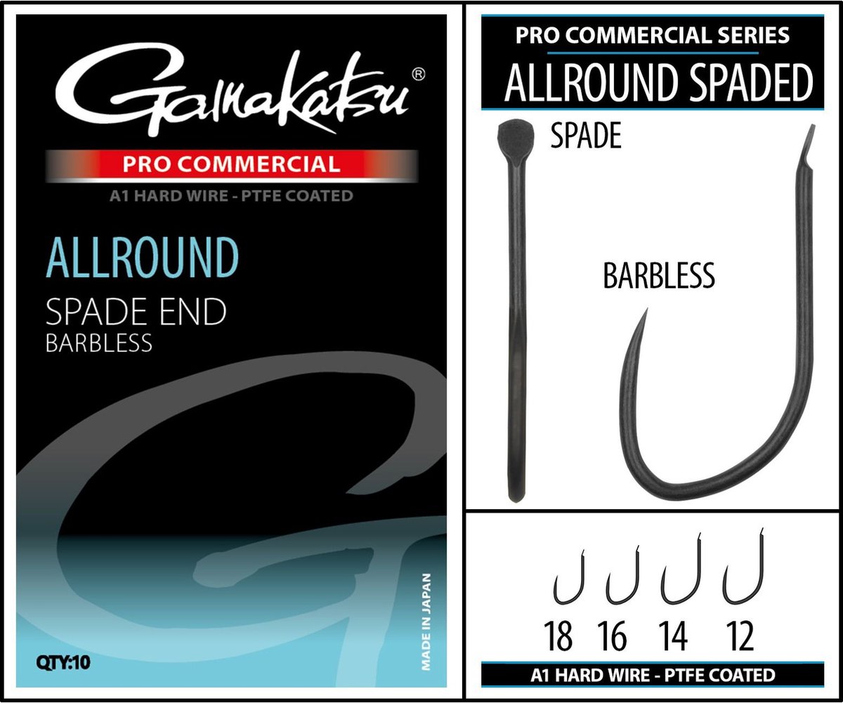 Gamakatsu - Haken PRO-C Allround Spade A1 PTFE BL - Gamakatsu