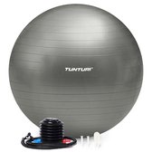 Ballon de fitness Tunturi - Gymball - Ballon Swiss - 55 cm - Incl. pompe - Argent