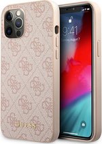Guess 4G Back Case - Geschikt voor Apple iPhone 12 Pro Max (6.7") - Roze