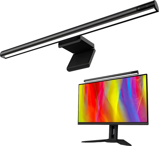 Revalk® Monitor lamp - Bureau lamp - Klemlamp - Light Bar - Dimbaar - Verschillende kleurinstellingen