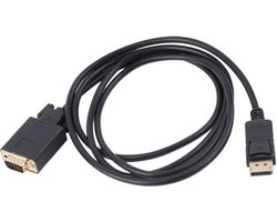 XIB Displayport naar VGA kabel 1.8m / DP to VGA 180cm - Zwart