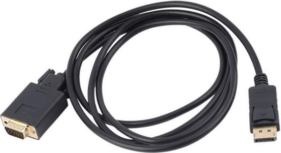 XIB Displayport naar VGA kabel 1.8m / DP to VGA 180cm - Zwart | bol.com
