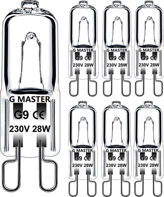 G Master PRO G9 Halogeen lichtbron - 230V - Dimbaar - 28w (vervangt 40W) - Halogeen lamp -(6 STUKS)