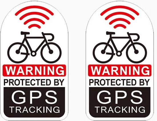 Foto: Gps stickers 2 stuks gps tracking stickers voor fiets brommer auto elektrische fiets