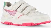 Braqeez leren meisjes sneakers wit roze - Maat 31