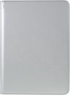Book Cover Geschikt voor: Samsung Galaxy Tab A7 10.4 (2020) T500 / T505 Multi Stand Case - 360 Draaibaar Tablet hoesje - Tablethoes Zilver + Stylus