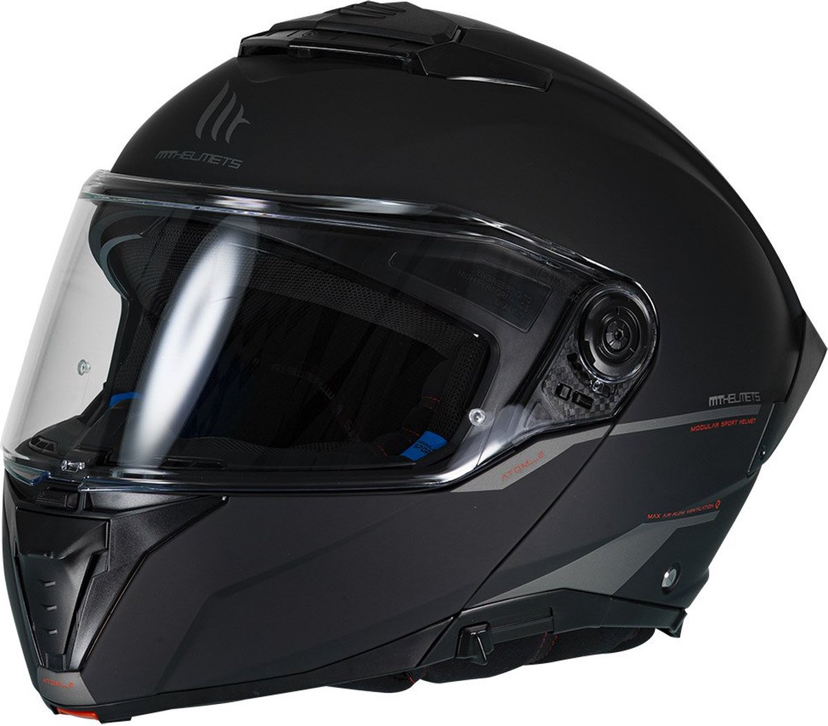 MT Systeemhelm Atom II mat zwart Maat L