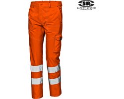SIR SAFETY MISTRAL Hi-Vis Werkbroek HEREN Veiligheidsbroek Oranje - Reflecterend - Met Kniezak - Versterkte Zakken - EN ISO 20471