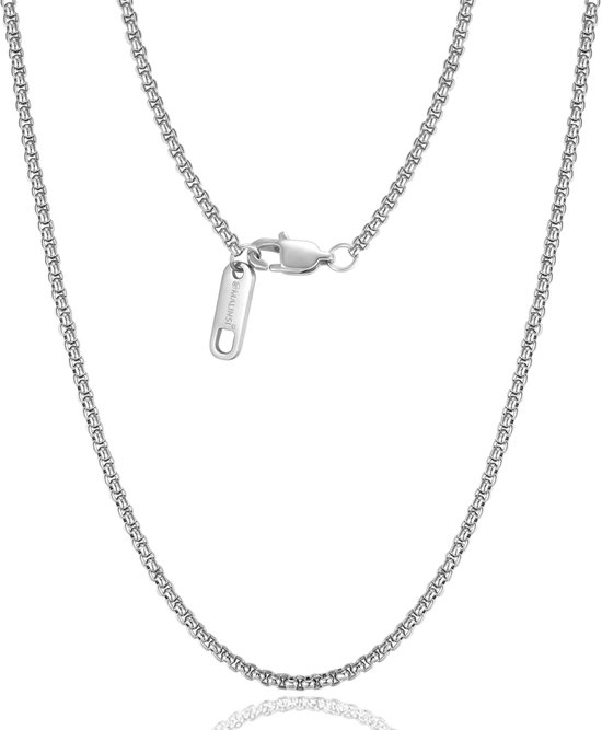 Malinsi Ketting Heren - Anker Chain Link 60cm - Compleet RVS 2.5mm - Zilver Kettingen man